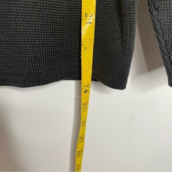 Peruvian Connection dark grey knit cardigan blazer - Picture 5 of 8